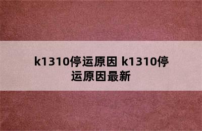 k1310停运原因 k1310停运原因最新